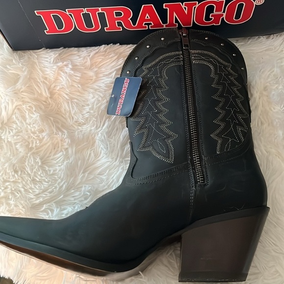 DURANGO Women’s Charcoal Gray Crush Style Western Boot, Size 10M, NWT, w/Box. - Picture 4 of 11